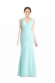 Soft Chiffon & Lace V-Neck Long Sleeveless Bridesmaid Dress Norwich