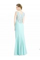 Soft Chiffon & Lace V-Neck Long Sleeveless Bridesmaid Dress Norwich