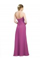 Low Back Wild Berry Soft Chiffon Sweetheart Long Sleeveless Bridesmaid Dress Norwich