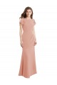 Low Back Soft Chiffon Boat Neck Long Sleeveless Prom Dress / Bridesmaid Dress Norwich