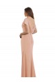Low Back Soft Chiffon Boat Neck Long Sleeveless Prom Dress / Bridesmaid Dress Norwich