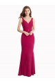 V-Back Red Soft Chiffon V-Neck Long Sleeveless Prom Dress / Bridesmaid Dress Norwich