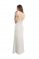 V-Back Soft Chiffon & Satin Boat Neck Long Sleeveless Bridesmaid Dress Norwich
