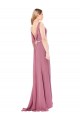 Low Back Soft Chiffon Sweetheart Long Sleeveless Prom Dress / Bridesmaid Dress Norwich