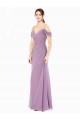 Soft Chiffon Off the Shoulder Long Sleeveless Bridesmaid Dress / Formal Dress Norwich