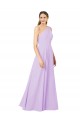Lilac Soft Chiffon One Shoulder Long Sleeveless Formal Evening Gown / Bridesmaid Dress Norwich