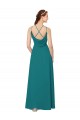Open Back Soft Chiffon High Neck Long Sleeveless Bridesmaid Dress Norwich
