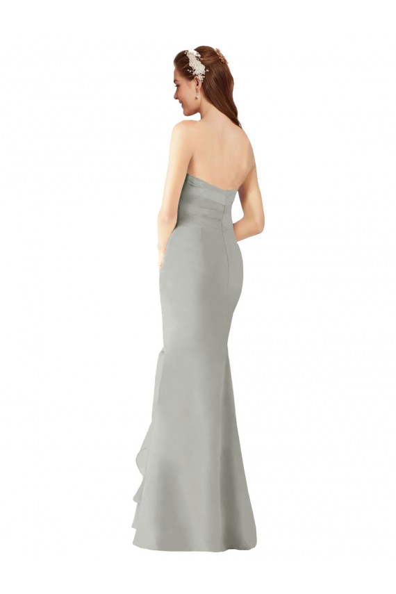 Dark Navy Soft Chiffon Sweetheart Long Sleeveless Bridesmaid Dress Norwich