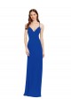 Keyhole Back Soft Chiffon Spaghetti Straps Long Sleeveless Bridesmaid Dress / Formal Dress Norwich