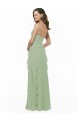 A-Line Soft Chiffon Spaghetti Straps Long Sleeveless Bridesmaid Dress Norwich