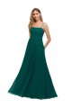 Low Back Hunter Soft Chiffon Spaghetti Straps Long Sleeveless Bridesmaid Dress Norwich