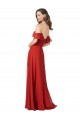 V-Back Red Soft Chiffon Sweetheart Long Sleeveless Bridesmaid Dress Norwich