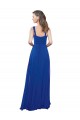 Royal Blue Soft Chiffon Square Neck Long Sleeveless Bridesmaid Dress Norwich