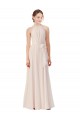 Soft Chiffon Bateau Neck Long Sleeveless Bridesmaid Dress Norwich