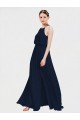 Chiffon Halter Neck Long Floor Length Sleeveless Formal Dress / Bridesmaid Dress Norwich