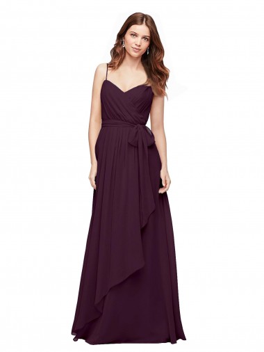 Soft Chiffon V-Neck Long Sleeveless Bridesmaid Dress / Formal Dress Norwich