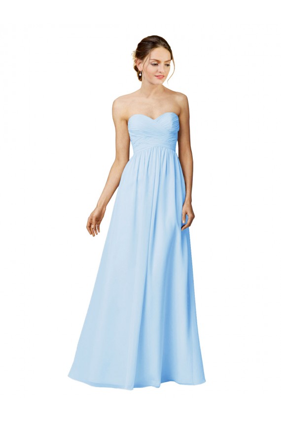Grape Chiffon Sweetheart Long Sleeveless Bridesmaid Dress / Evening Dress Norwich