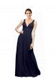 Open Back Chiffon V-Neck Long Sleeveless Wedding Guest Dress Norwich