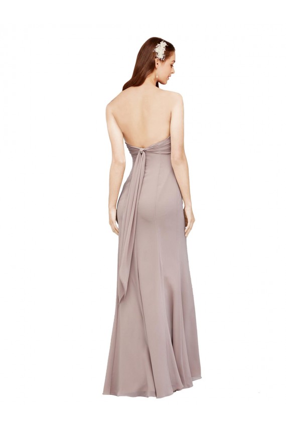 Black Soft Chiffon Off the Shoulder Long Sleeveless Prom Dress / Bridesmaid Dress Norwich