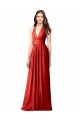 Open Back Soft Chiffon Halter Neck Long Sleeveless Bridesmaid Dress / Formal Dress Norwich