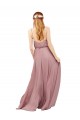 Royal Blue Chiffon Spaghetti Straps Long Sleeveless Bridesmaid Dress / Evening Dress Norwich