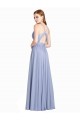 Open Back Chiffon & Lace Sweetheart Long Sleeveless Bridesmaid Dress / Evening Dress Norwich