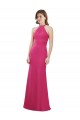 Open Back Ruby Soft Chiffon Halter Neck Long Sleeveless Bridesmaid Dress Norwich