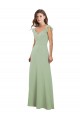 Low Back Soft Chiffon Sweetheart Long Cap Sleeves Bridesmaid Dress / Formal Dress Norwich