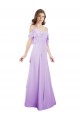 Soft Chiffon Off the Shoulder Long Cold Shoulder Formal Dress / Bridesmaid Dress Norwich