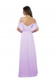 Soft Chiffon Off the Shoulder Long Cold Shoulder Formal Dress / Bridesmaid Dress Norwich