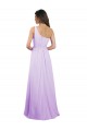Lilac Chiffon One Shoulder Long Sleeveless Bridesmaid Dress / Evening Dress Norwich