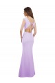 Open Back Soft Chiffon Round Neck Long Cap Sleeves Bridesmaid Dress Norwich
