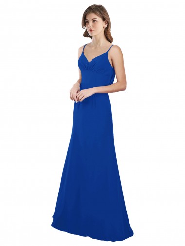 Low Back Soft Chiffon Sweetheart Long Sleeveless Evening Dress / Bridesmaid Dress Norwich