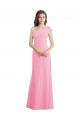 Chiffon One Shoulder Long Sleeveless Bridesmaid Dress Norwich