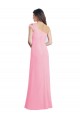 Chiffon One Shoulder Long Sleeveless Bridesmaid Dress Norwich