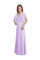 V-Back Soft Chiffon V-Neck Long Split Sleeves Bridesmaid Dress Norwich