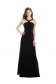 Open Back Black Soft Chiffon Halter Neck Long Sleeveless Bridesmaid Dress Norwich