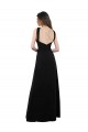 Open Back Black Soft Chiffon Halter Neck Long Sleeveless Bridesmaid Dress Norwich