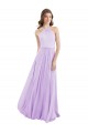 Lilac Chiffon Halter Neck Long Sleeveless Bridesmaid Dress / Evening Dress Norwich