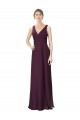 Soft Chiffon & Lace V-Neck Long Sleeveless Bridesmaid Gown Norwich