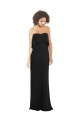 Black Soft Chiffon Sweetheart Long Sleeveless Bridesmaid Dress Norwich
