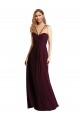 Keyhole Back Chiffon Spaghetti Straps Long Sleeveless Wedding Party Dress Norwich