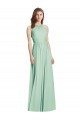 Open Back Mint Green Soft Chiffon Halter Neck Long Sleeveless Semi Formal Evening Dress / Bridesmaid Dress Norwich
