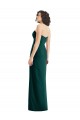 Low Back Ever Green Soft Chiffon Sweetheart Long Sleeveless Bridesmaid Dress Norwich