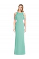 Open Back Soft Chiffon Jewel Neck Long Sleeveless Bridesmaid Dress Norwich