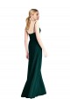 Low Back Ever Green Soft Chiffon Spaghetti Straps Long Sleeveless Bridesmaid Dress Norwich