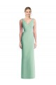 Tie Back Soft Chiffon V-Neck Long Sleeveless Bridesmaid Dress Norwich