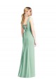 Tie Back Soft Chiffon V-Neck Long Sleeveless Bridesmaid Dress Norwich