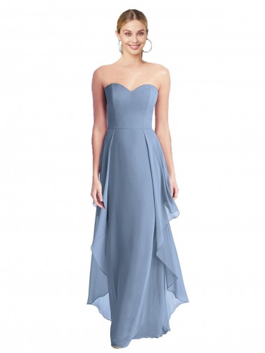 Chiffon Sweetheart Long Sleeveless Formal Dress / Bridesmaid Dress Norwich