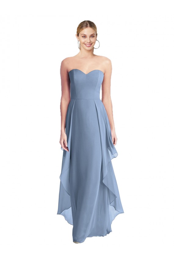 Chiffon Sweetheart Long Sleeveless Formal Dress / Bridesmaid Dress Norwich